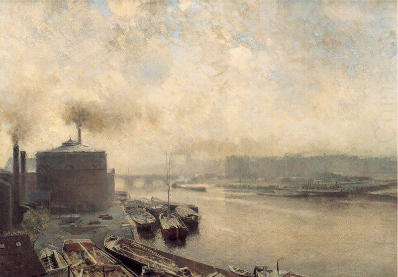 Meckel, Adolf von British Gas Works on the River Spree china oil painting image